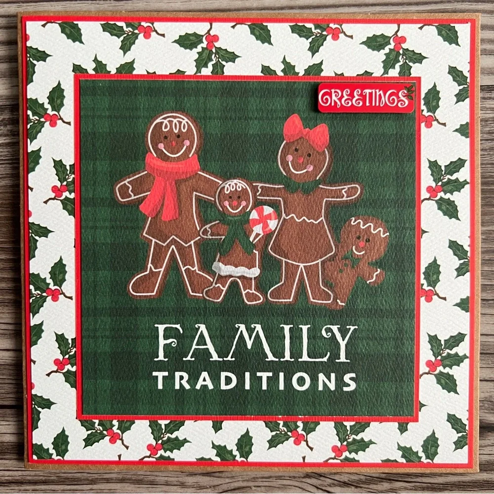Handmade Christmas Holiday Greeting Cards Set of 12 5.5”x5.5” With Envelopes